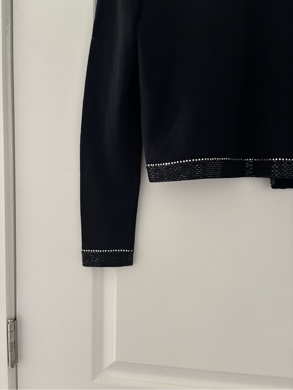 St John Collection Embellished Santana Knit Zip Front Cardigan Jacket 6 - Picture 8 of 8